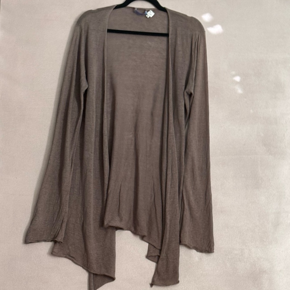 Acrobat 100% Linen Brown Cardigan Sweater
